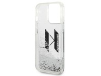 Karl Lagerfeld Liquid Glitter Big KL case for iPhone 14 Pro - silver Karl Lagerfeld Liquid Glitter Big KL case for iPhone 14 Pro - silver