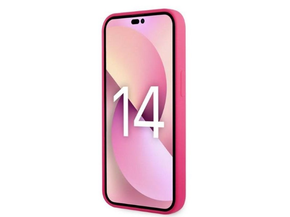 Karl Lagerfeld KLHCP14MSRSGRCF Capa rígida rosa / Silicone rosa RSG para iPhone 14 Plus 6.7