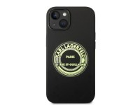 Karl Lagerfeld KLHCP14MSRSGRCK Capa r�gida preta/preta de silicone RSG para iPhone 14 Plus 6.7