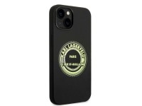 Karl Lagerfeld KLHCP14MSRSGRCK Capa r�gida preta/preta de silicone RSG para iPhone 14 Plus 6.7