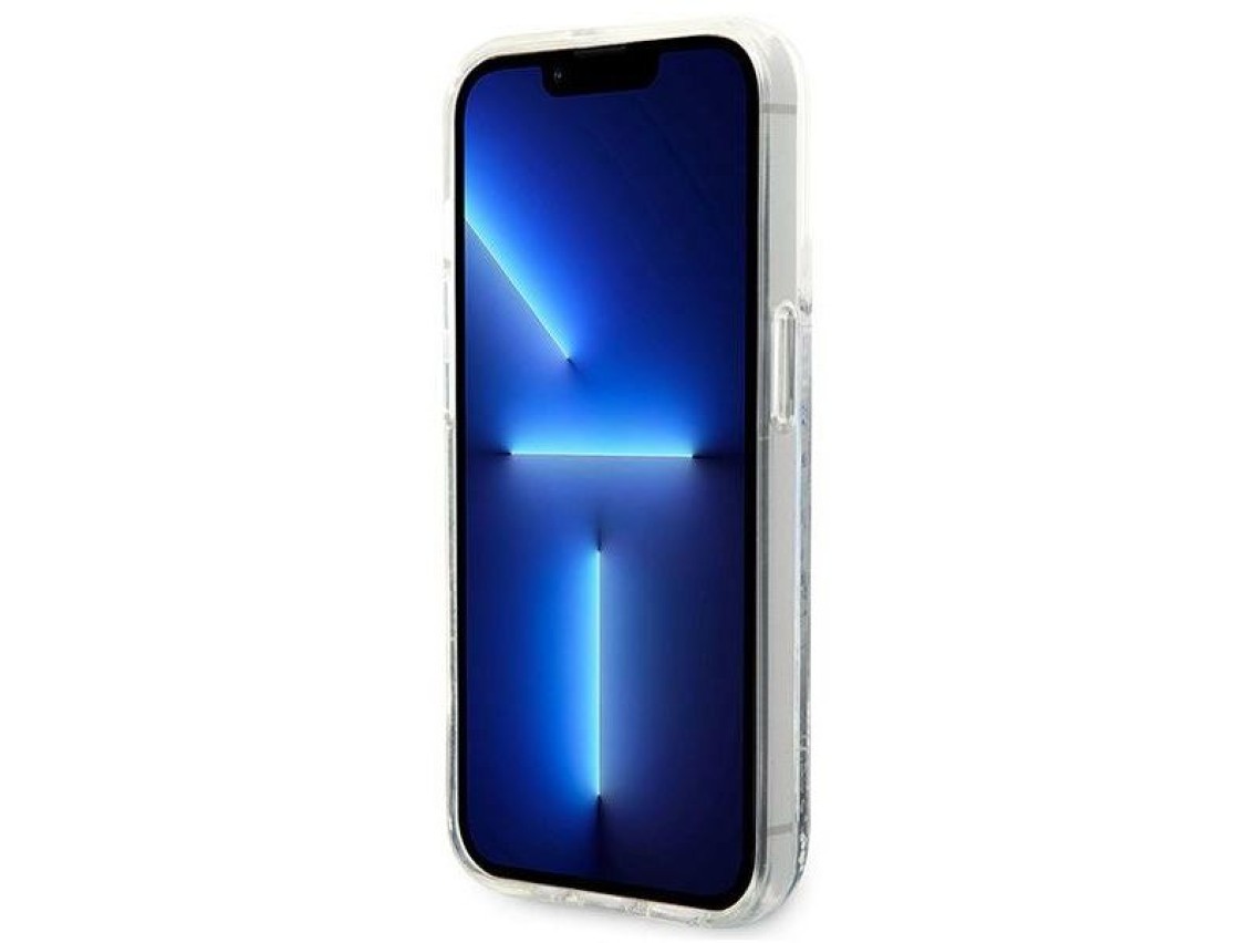 Karl Lagerfeld KLHCP14LLCRSGRS iPhone 14 Pro 6.1 "prateado / capa rígida prateada Liquid Glitter RSG