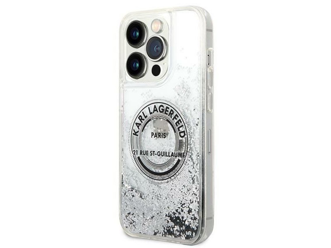 Karl Lagerfeld KLHCP14XLCRSGRS iPhone 14 Pro Max 6.7 "silver / silver hardcase Liquid Glitter RSG
