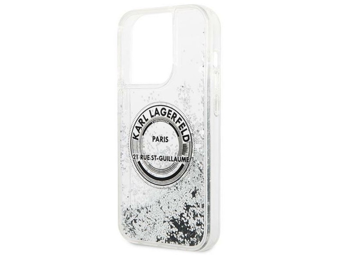 Karl Lagerfeld KLHCP14XLCRSGRS iPhone 14 Pro Max 6.7 "silver / silver hardcase Liquid Glitter RSG