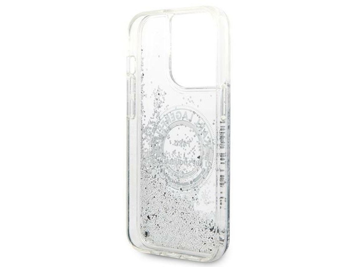 Karl Lagerfeld KLHCP14XLCRSGRS iPhone 14 Pro Max 6.7 "silver / silver hardcase Liquid Glitter RSG