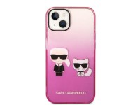 Funda Karl Lagerfeld Gradient Ikonik Karl&Choupette para iPhone 14 Plus - Rosa Funda Karl Lagerfeld Gradient Ikonik Karl&Choupette para iPhone 14 Plus - Rosa