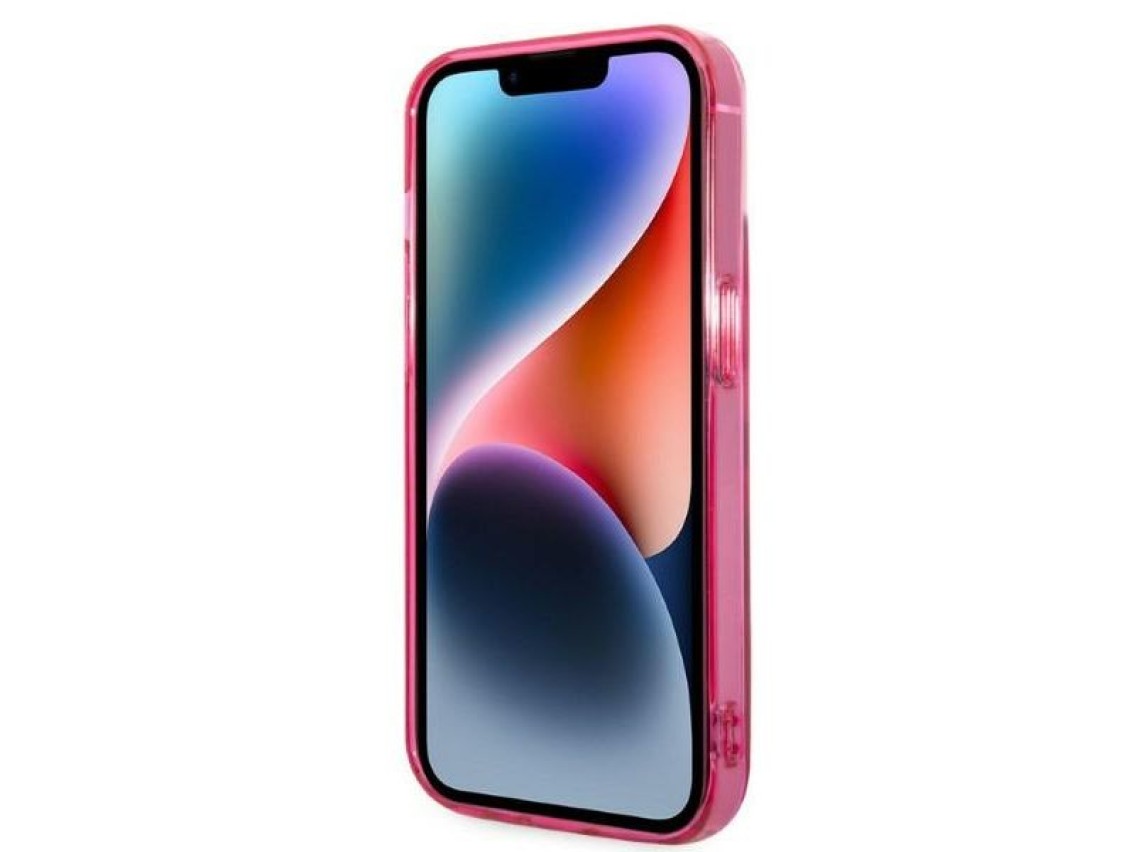 Funda Karl Lagerfeld Gradient Ikonik Karl&Choupette para iPhone 14 Plus - Rosa