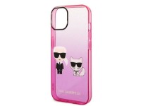 Funda Karl Lagerfeld Gradient Ikonik Karl&Choupette para iPhone 14 Plus - Rosa Funda Karl Lagerfeld Gradient Ikonik Karl&Choupette para iPhone 14 Plus - Rosa