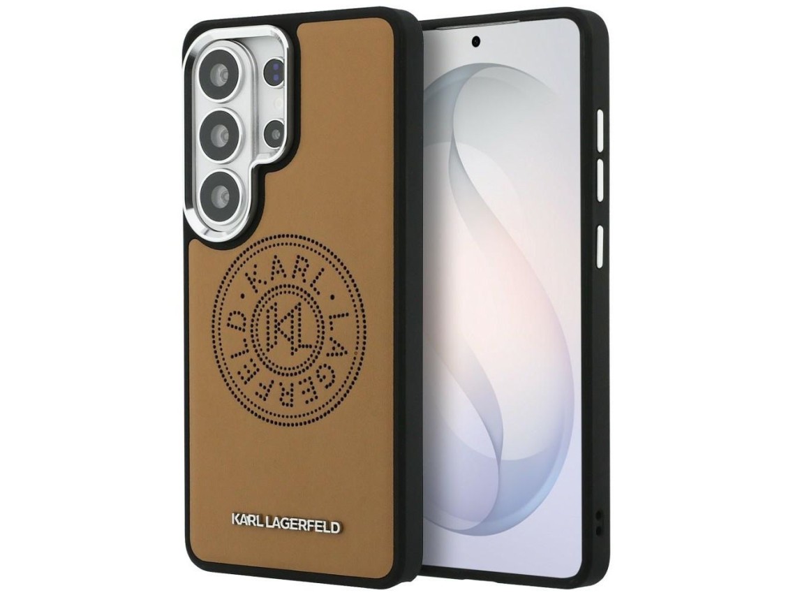 Funda perforada Karl Lagerfeld KL MagSafe para Samsung Galaxy S26 Ultra - Marrón