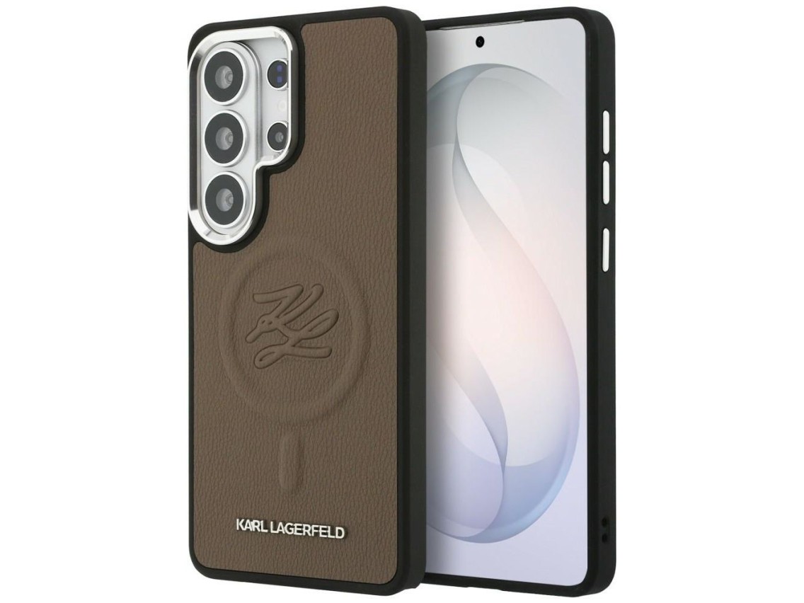 Karl Lagerfeld Embossed Ring Initials MagSafe Case for Samsung Galaxy S26 Ultra - Brown