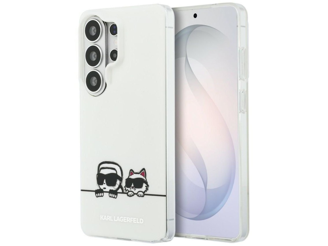 Capa Karl Lagerfeld IML Peekaboo Karl&Choupette MagSafe para Samsung Galaxy S26 Ultra - Transparente