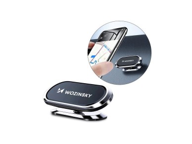 Suporte magn�tico autoadesivo Wozinsky 360 para painel de carro, cor prata (WMH-06)