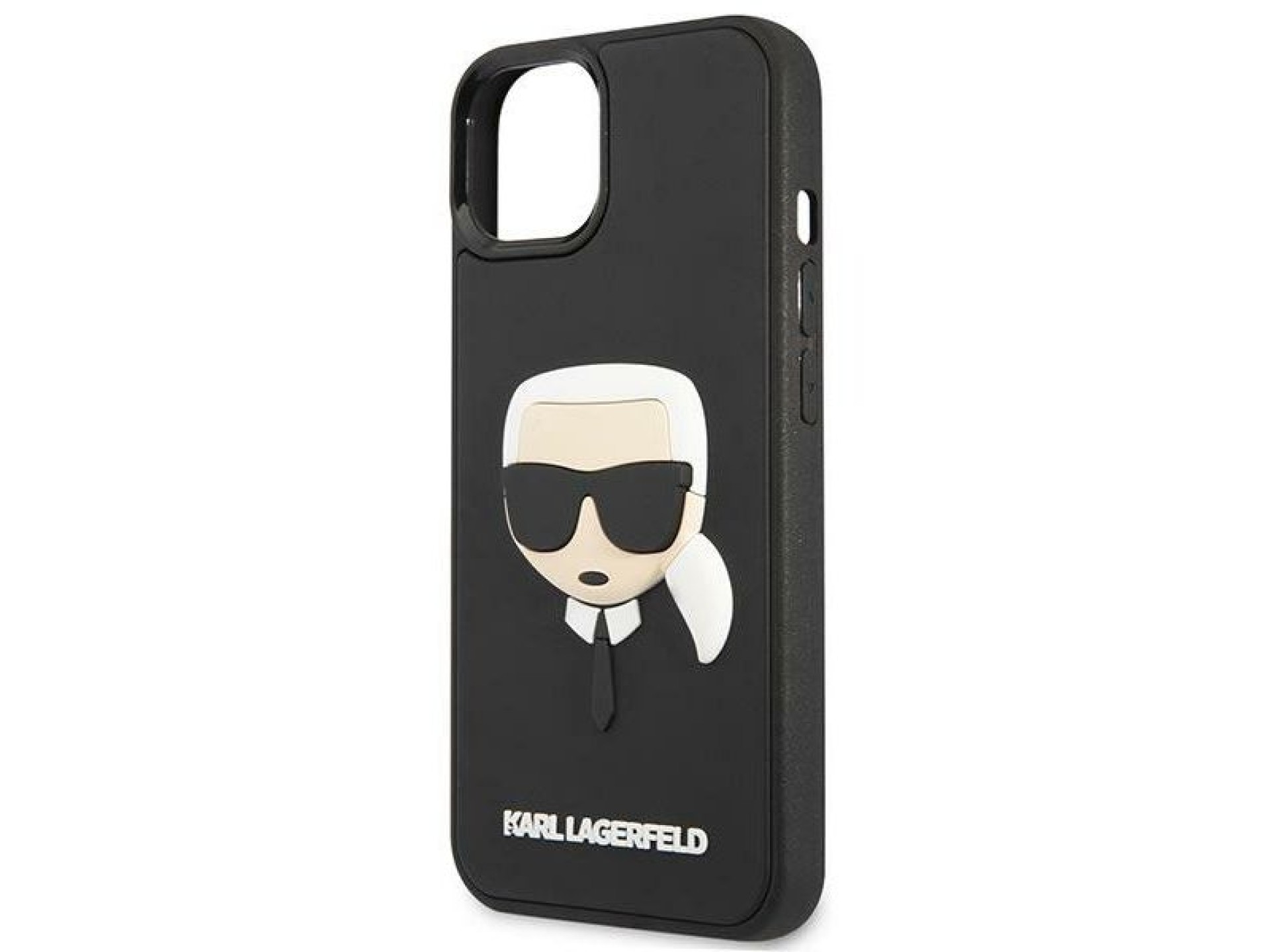 Capa rígida preta Karl Lagerfeld KLHCP14MKH3DBK para iPhone 14 Plus de 6,7 polegadas com relevo 3D e