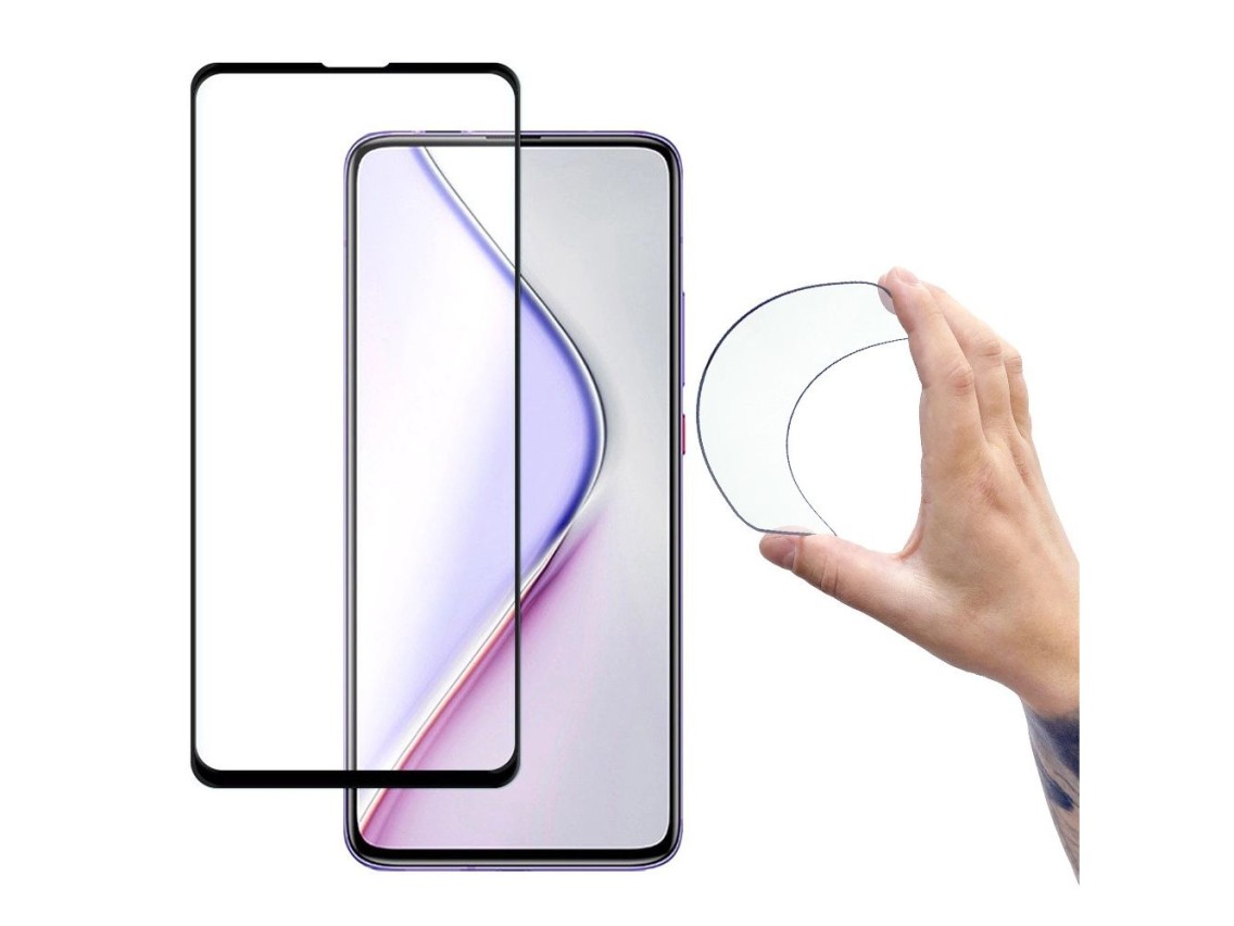 Película de vidro híbrido nano flexível de cobertura total Wozinsky para Xiaomi Redmi K30 Pro / Poco
