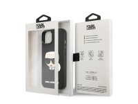 Capa rígida preta Karl Lagerfeld KLHCP14MKH3DBK para iPhone 14 Plus de 6,7 polegadas com relevo 3D e Capa rígida preta Karl Lagerfeld KLHCP14MKH3DBK para iPhone 14 Plus de 6,7 polegadas com relevo 3D e
