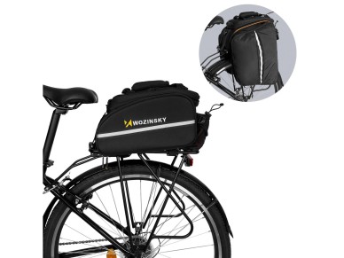 Wozinsky large bike rack bag 35l + rain cover black (WBB19BK) Wozinsky large bike rack bag 35l + rain cover black (WBB19BK)