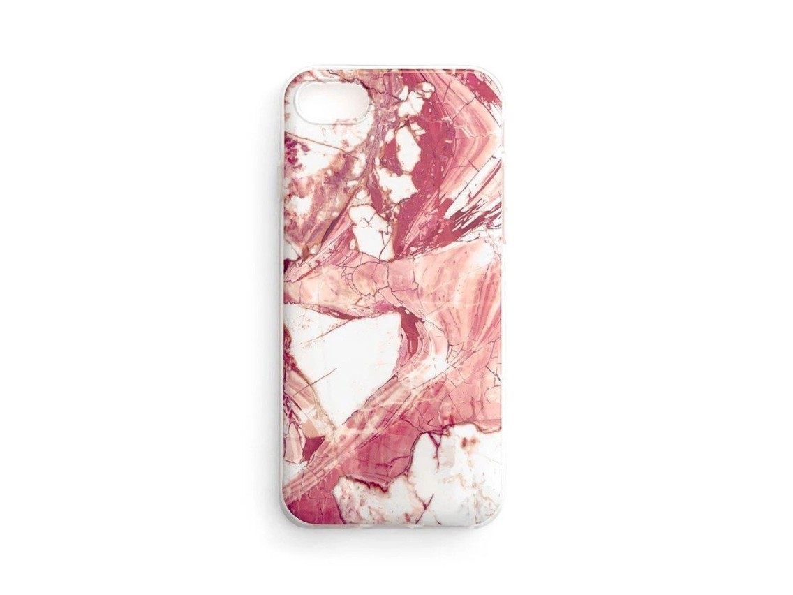 Funda protectora de TPU con diseño de mármol de Wozinsky para Samsung Galaxy A42 5G, color rosa.