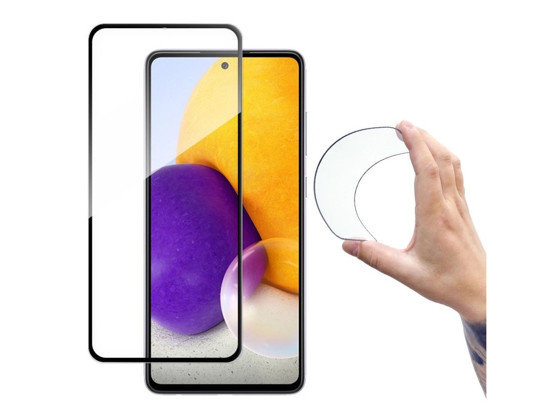 Protector de pantalla híbrido de nanocristal flexible Wozinsky de cobertura total con marco para Sam