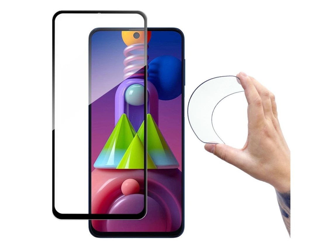 Película de Vidro Temperado Flexi Nano Glass com Cobertura Total e Moldura Wozinsky para Samsung Gal