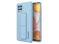Funda Wozinsky Kickstand de silicona con soporte para Samsung Galaxy A42 5G azul claro