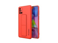 Capa Wozinsky Kickstand, capa de silicone com suporte para Samsung Galaxy M51 vermelha