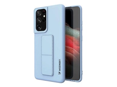 Funda Wozinsky con soporte de silicona para Samsung Galaxy S21 Ultra 5G, color azul claro. Funda Wozinsky con soporte de silicona para Samsung Galaxy S21 Ultra 5G, color azul claro.