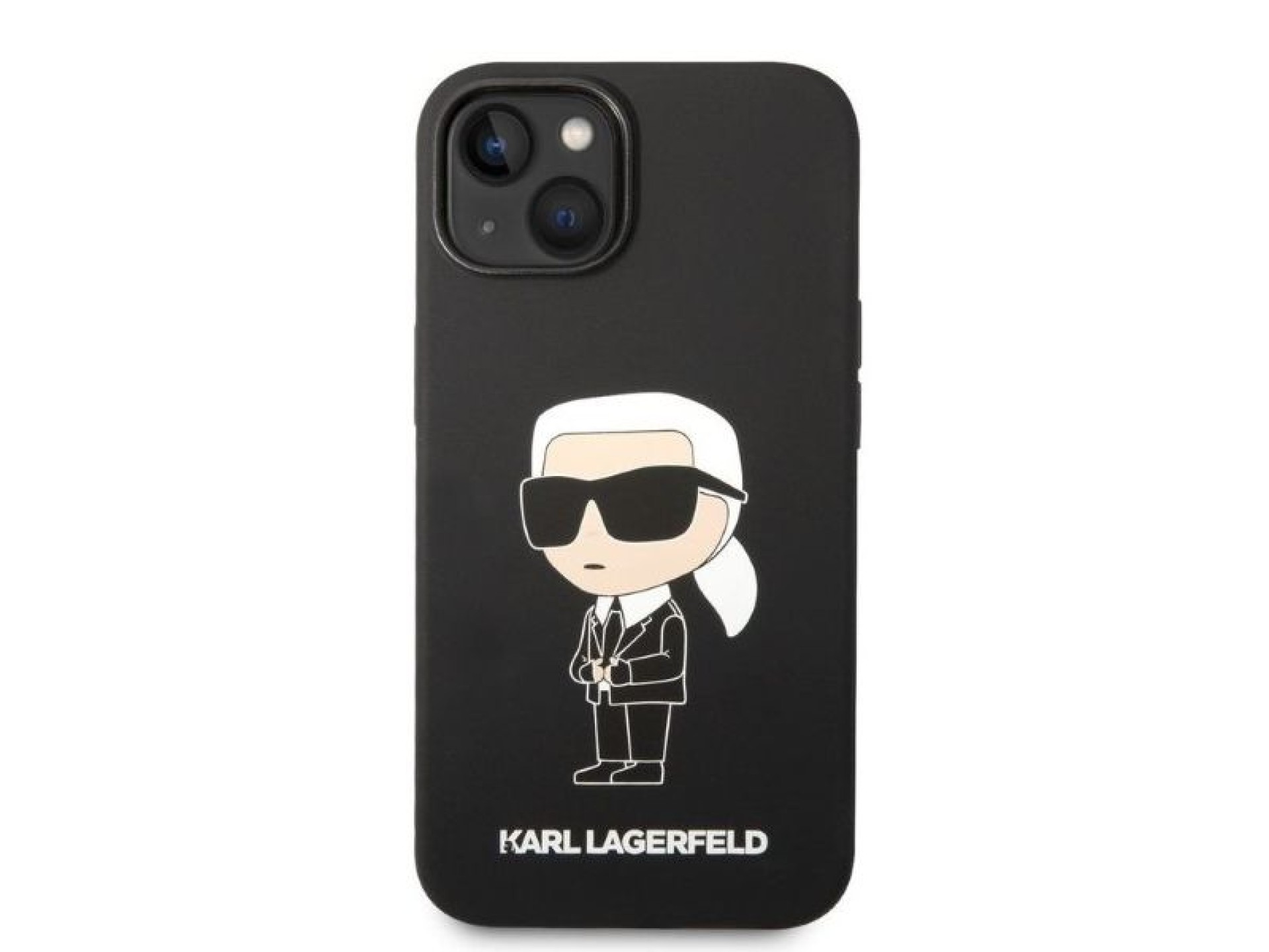 Funda de silicona Karl Lagerfeld Ikonik para iPhone 14 Plus - negra
