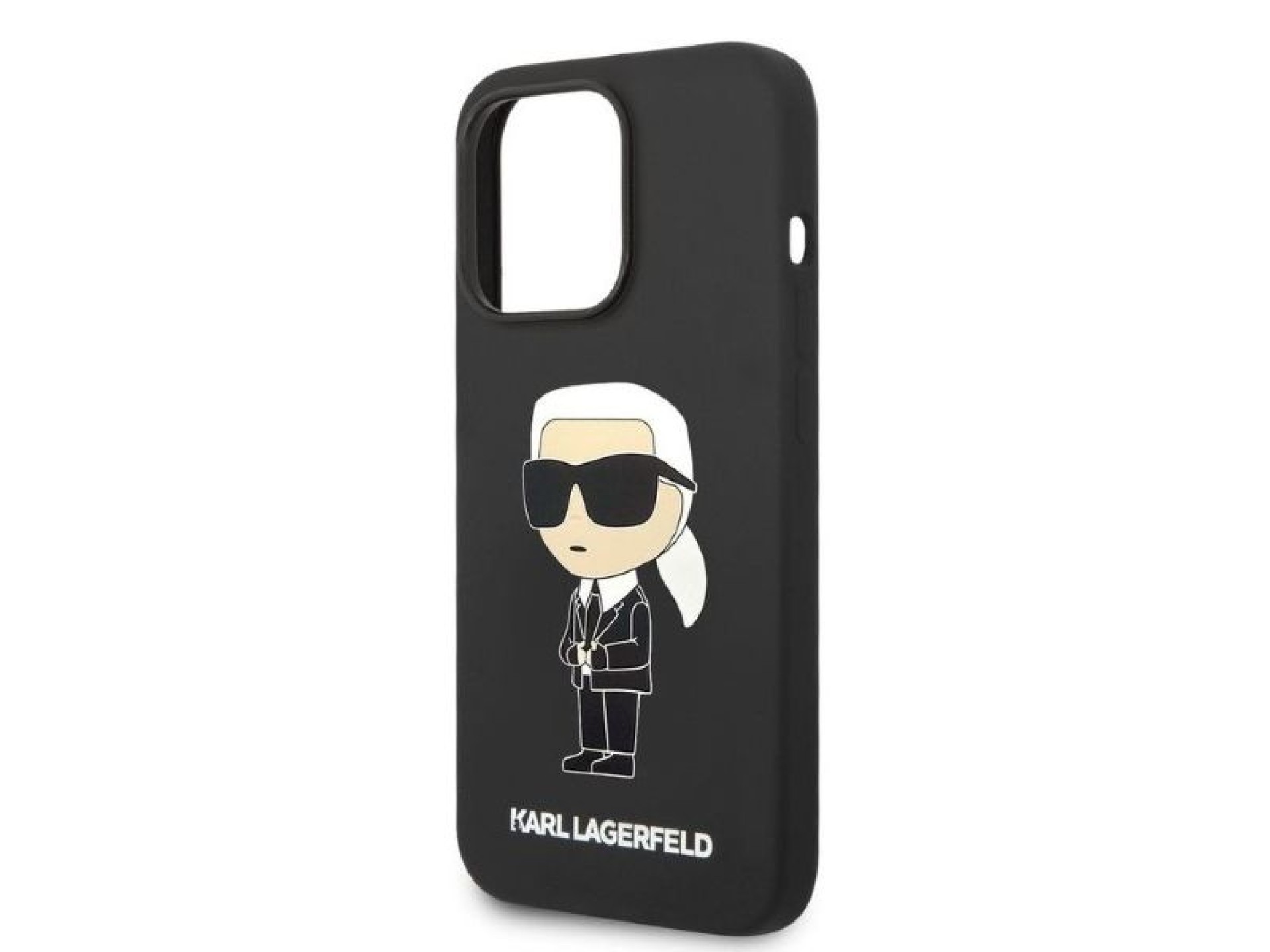 Funda de silicona Karl Lagerfeld Ikonik para iPhone 14 Pro - negra