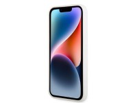Capa rígida Karl Lagerfeld KLHCP14MSNIKBCH para iPhone 14 Plus 6.7" em silicone branco/branco Ikonik Capa rígida Karl Lagerfeld KLHCP14MSNIKBCH para iPhone 14 Plus 6.7" em silicone branco/branco Ikonik