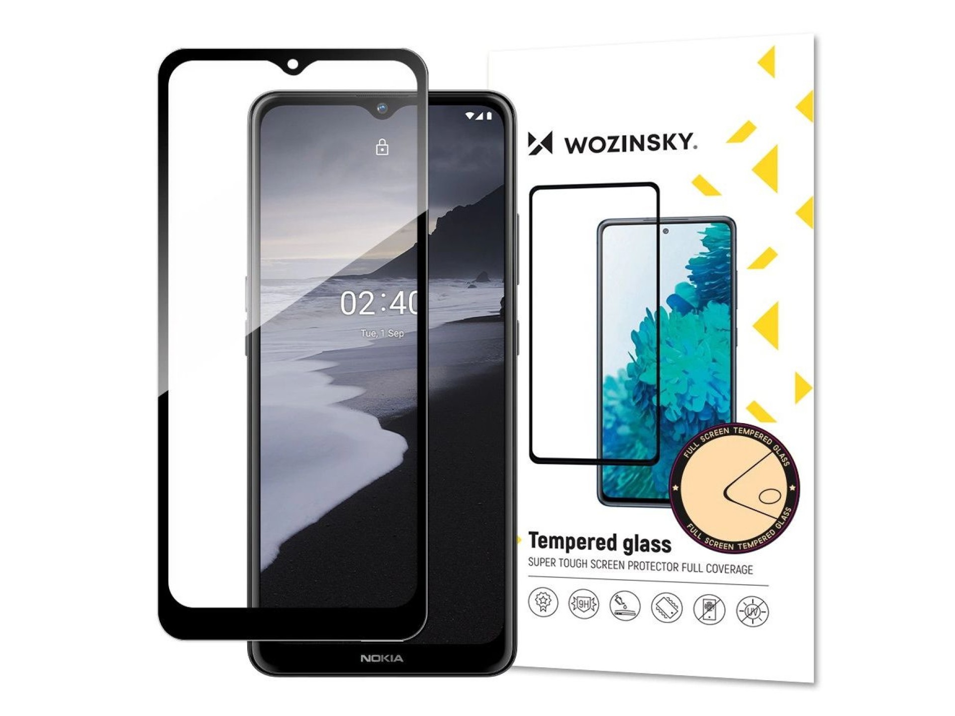 Wozinsky Tempered Glass Full Glue Super Tough Screen Protector Full Coveraged with Frame Case Friend