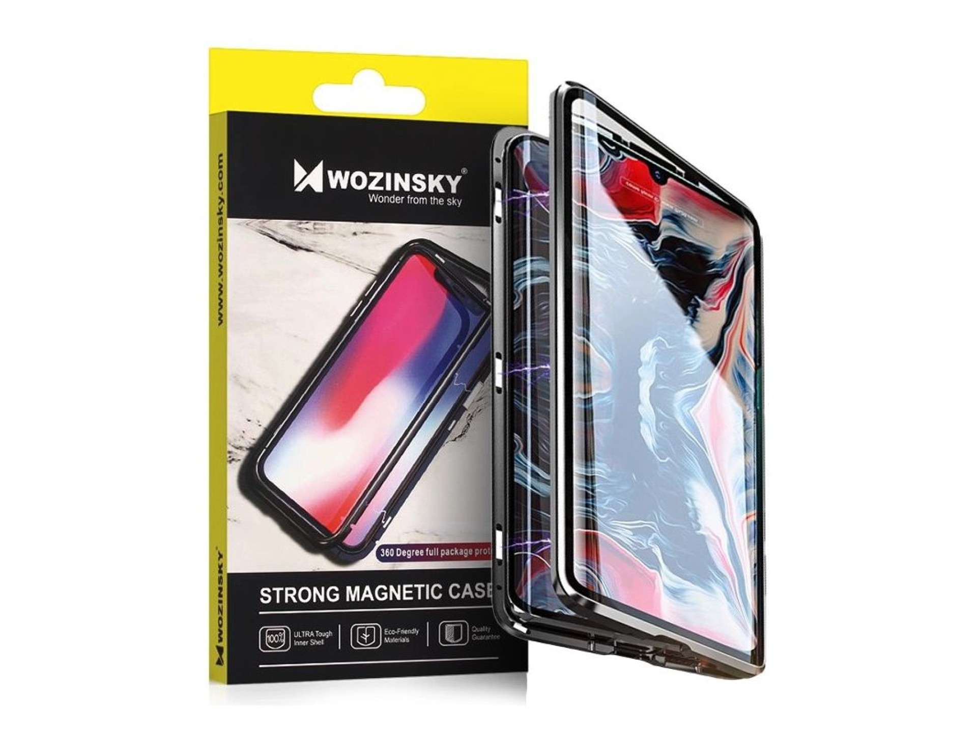 Funda magnética completa Wozinsky para Samsung Galaxy A72 4G, con cubierta frontal y trasera de cuer