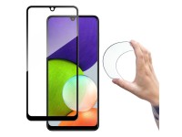 Wozinsky Full Cover Flexi Nano Glass Hybrid Screen Protector with frame for Samsung Galaxy A22 4G bl