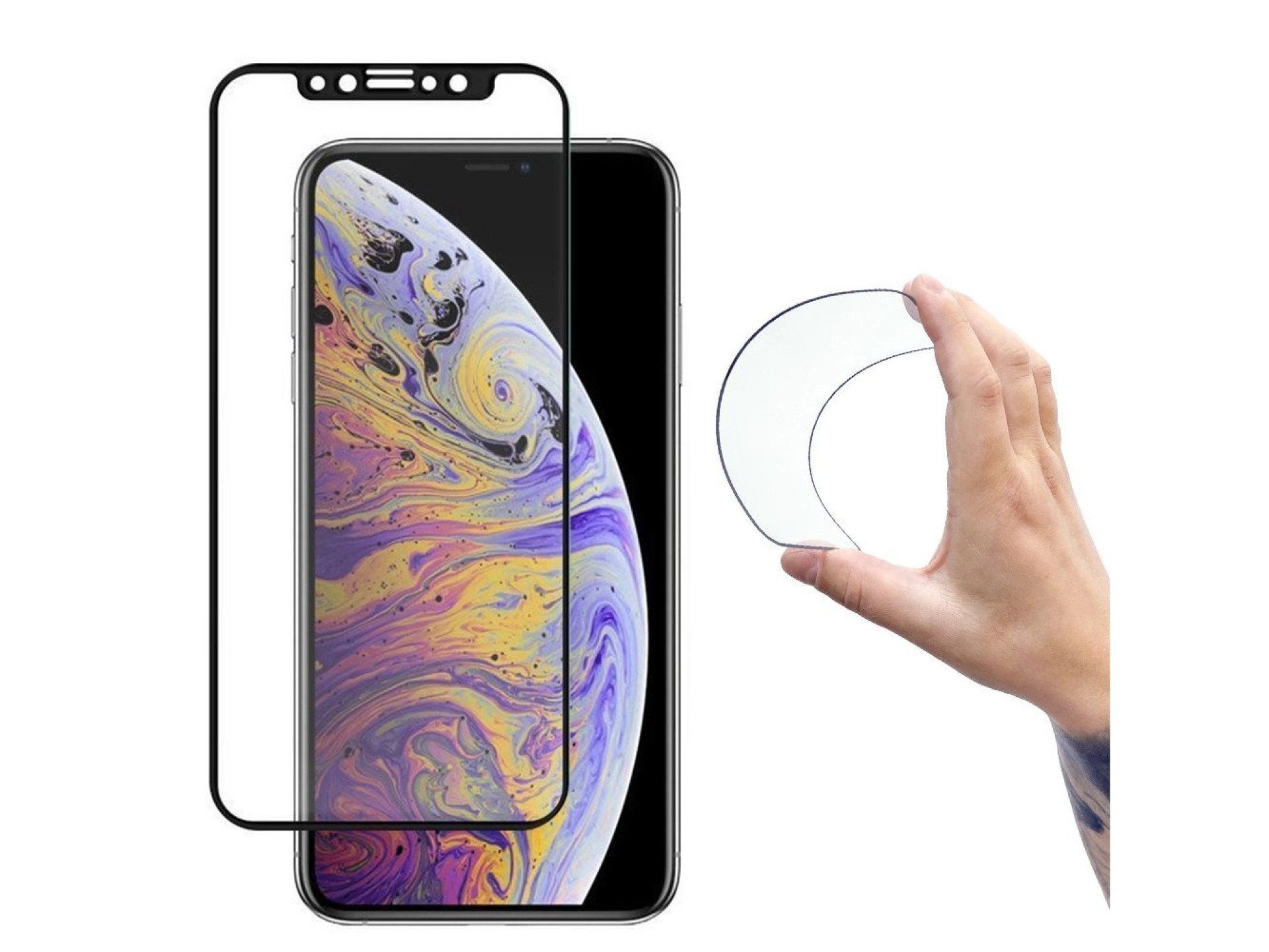 Protetor de tela Wozinsky Full Cover Flexi Nano Glass Hybrid com moldura para iPhone 13 mini transpa