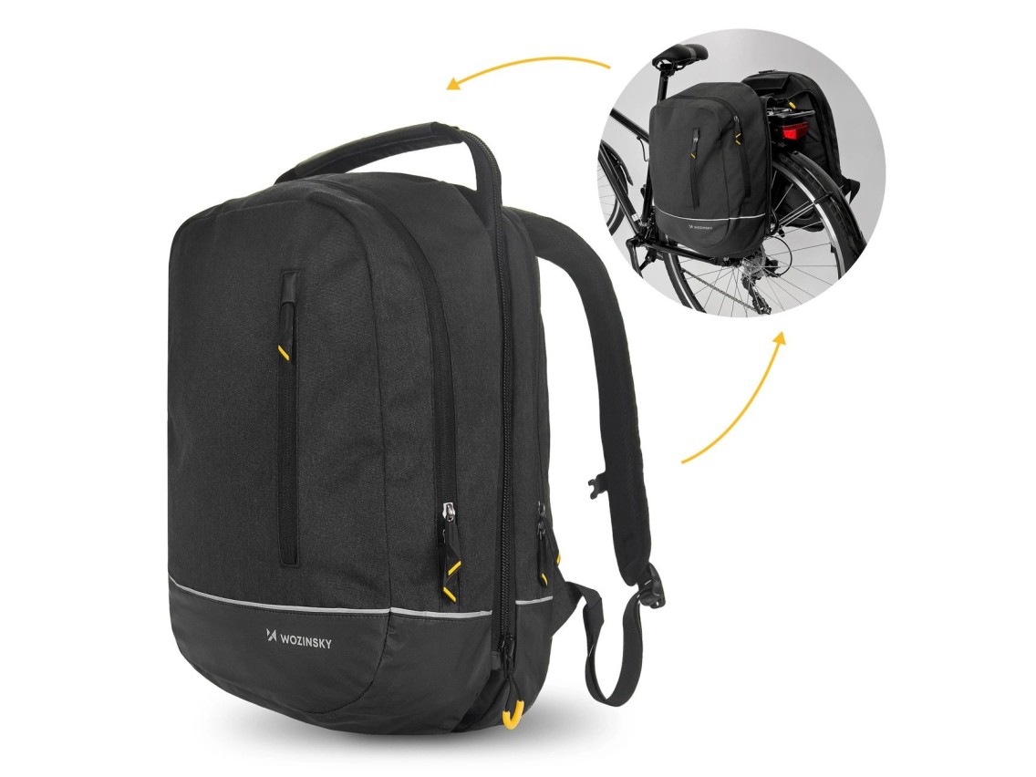 Wozinsky Double Bike Bag Backpack 2in1 30l Black (WBB30BK)