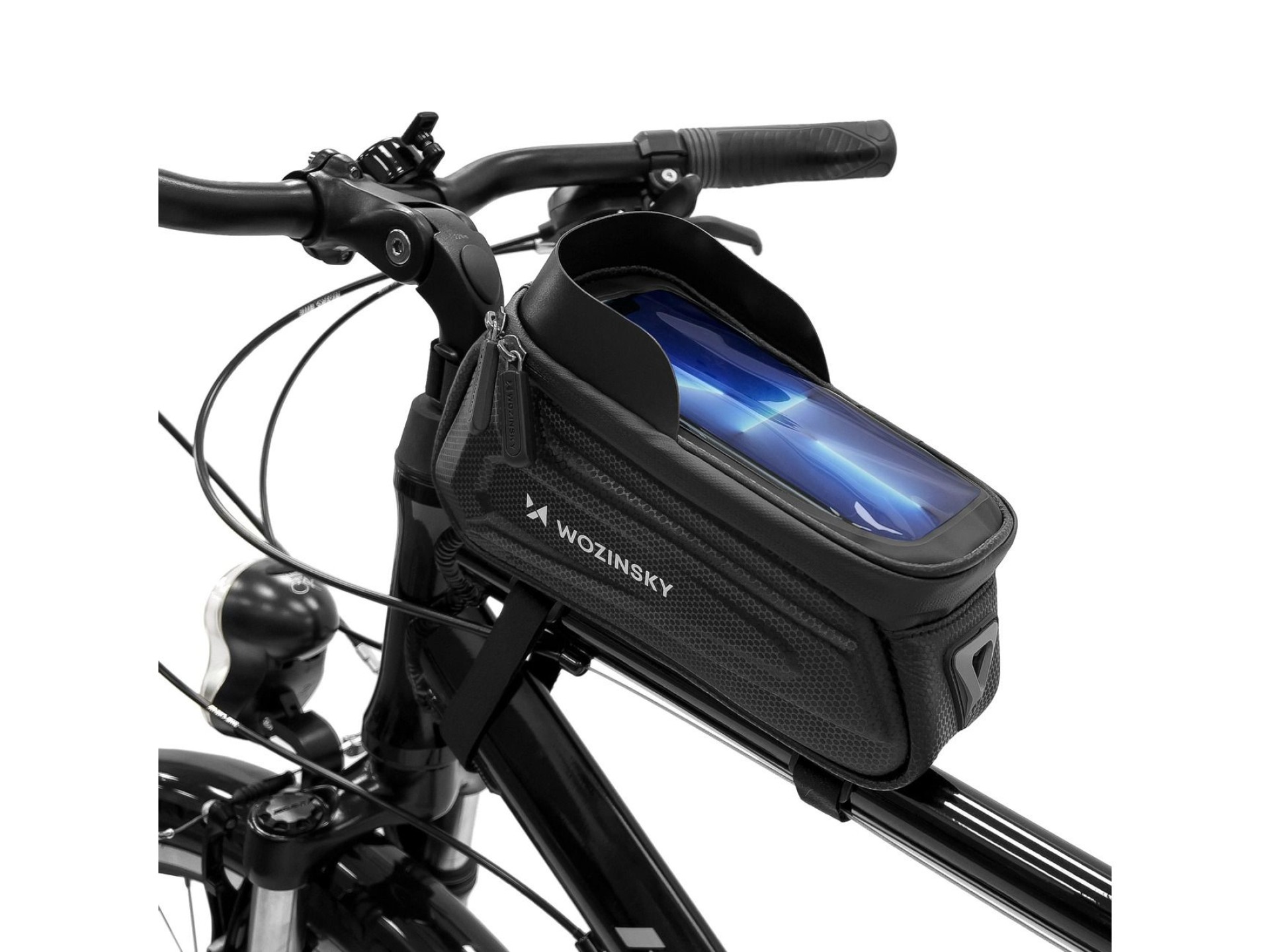 Wozinsky Bike Frame Bag with Phone Case 1.7L Black (WBB28BK)