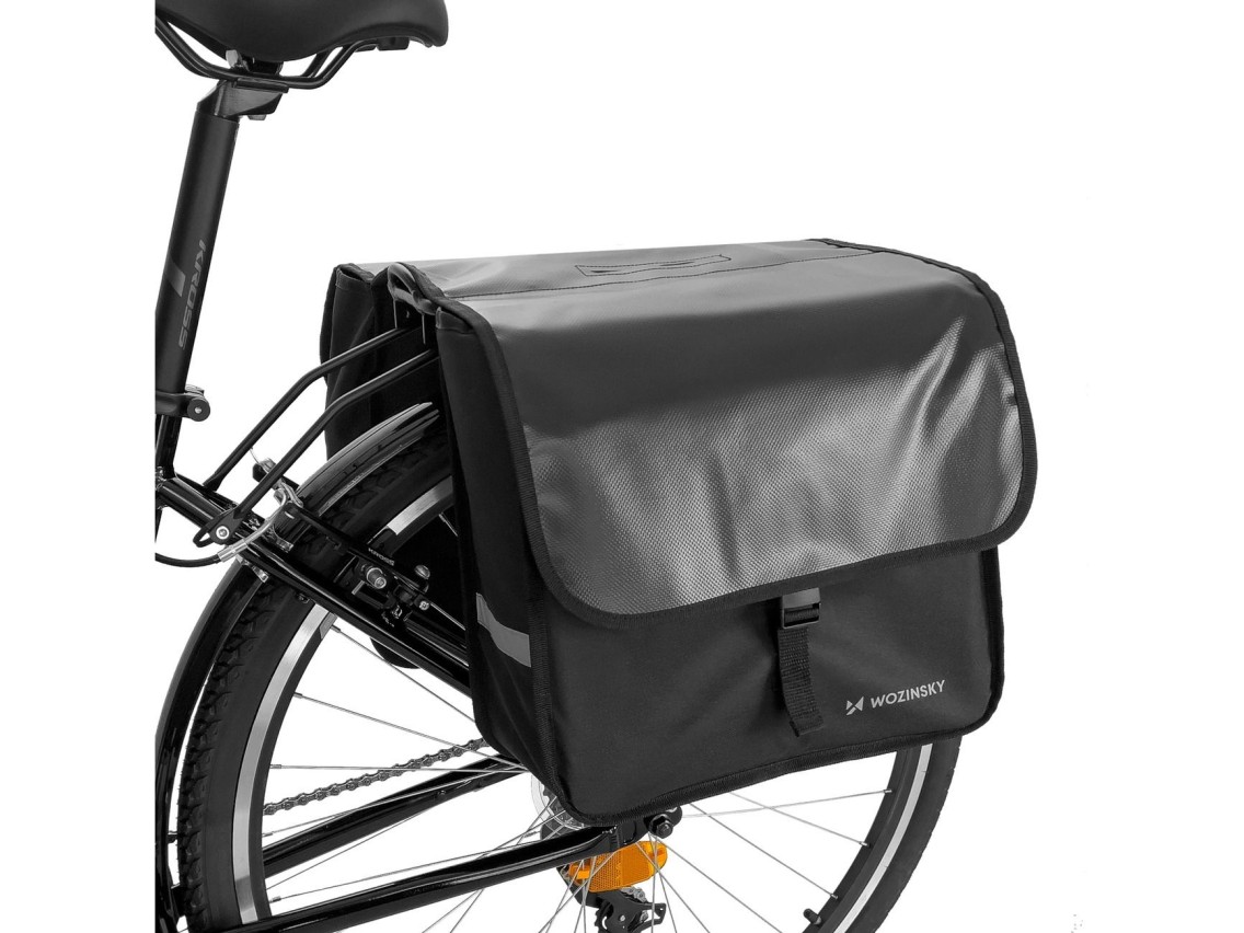 Alforje duplo para bicicleta Wozinsky para porta-malas, 28L, preto (WBB34BK)
