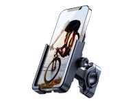 Soporte met�lico para tel�fono m�vil Wozinsky para bicicletas y scooters, color negro (WHBBK3)