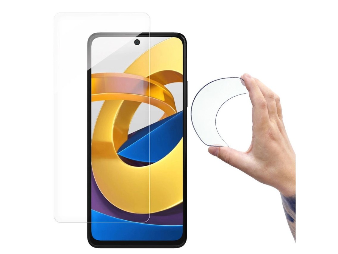 Película de vidro temperado híbrida flexível Wozinsky Nano Flexi para Xiaomi Poco M4 Pro