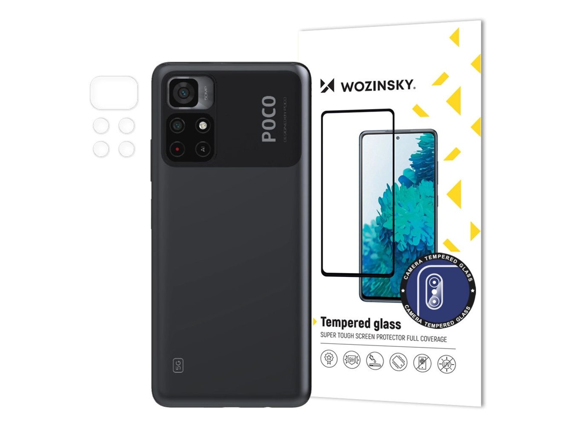 Wozinsky Camera Glass 9H Full Camera Tempered Glass for Xiaomi Poco M4 Pro 5G Camera