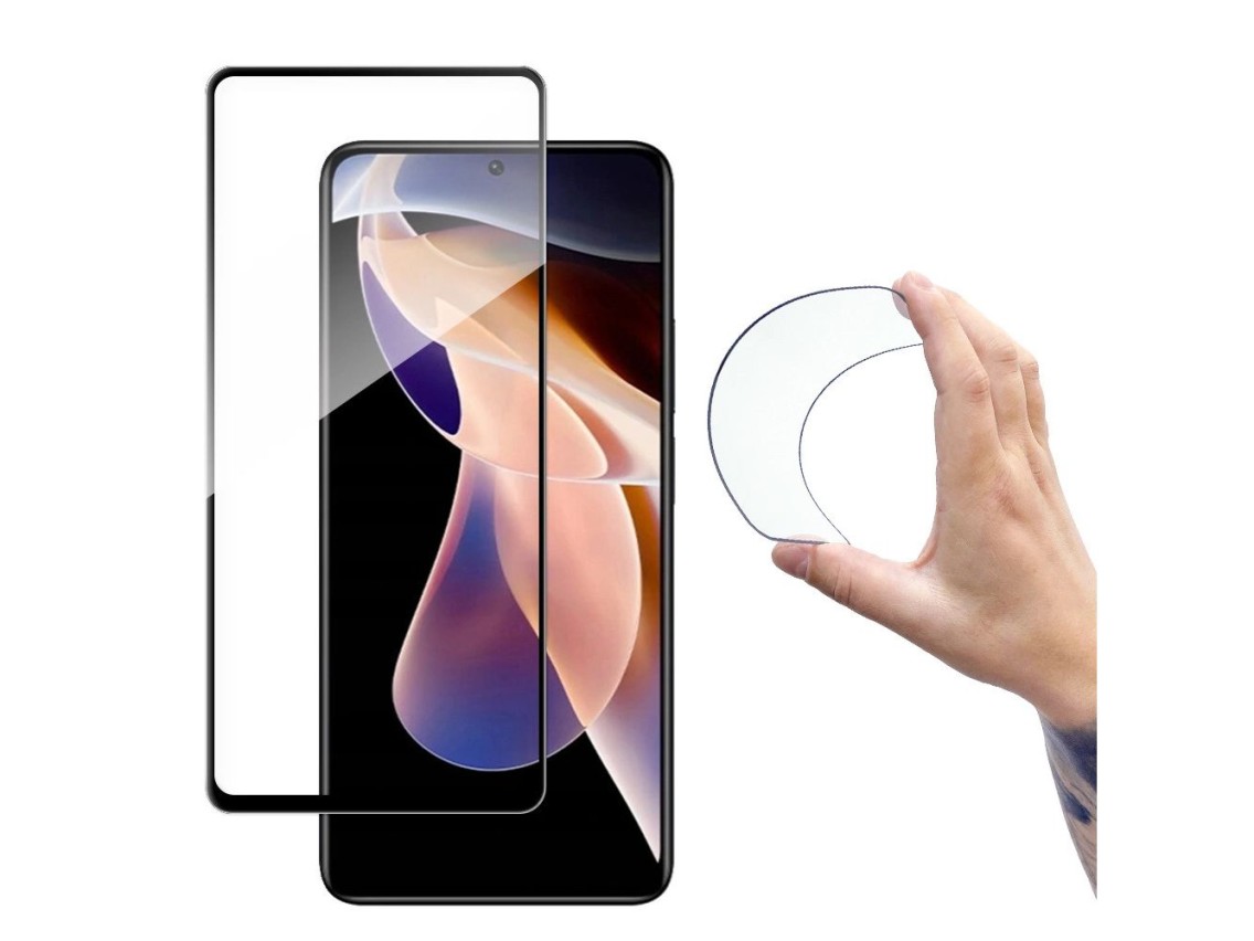 Película de Vidro Temperado Flexi Nano com Cobertura Total e Moldura Wozinsky para Xiaomi Redmi Note