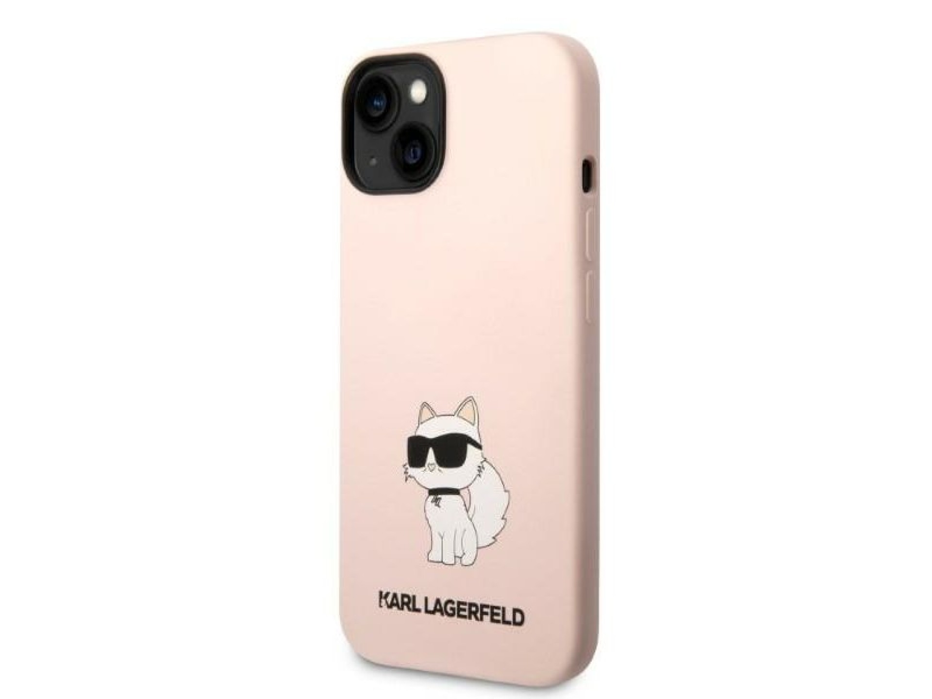 Funda rígida rosa/rosa de silicona Choupette para iPhone 14 Plus de Karl Lagerfeld KLHCP14MSNCHBCP (