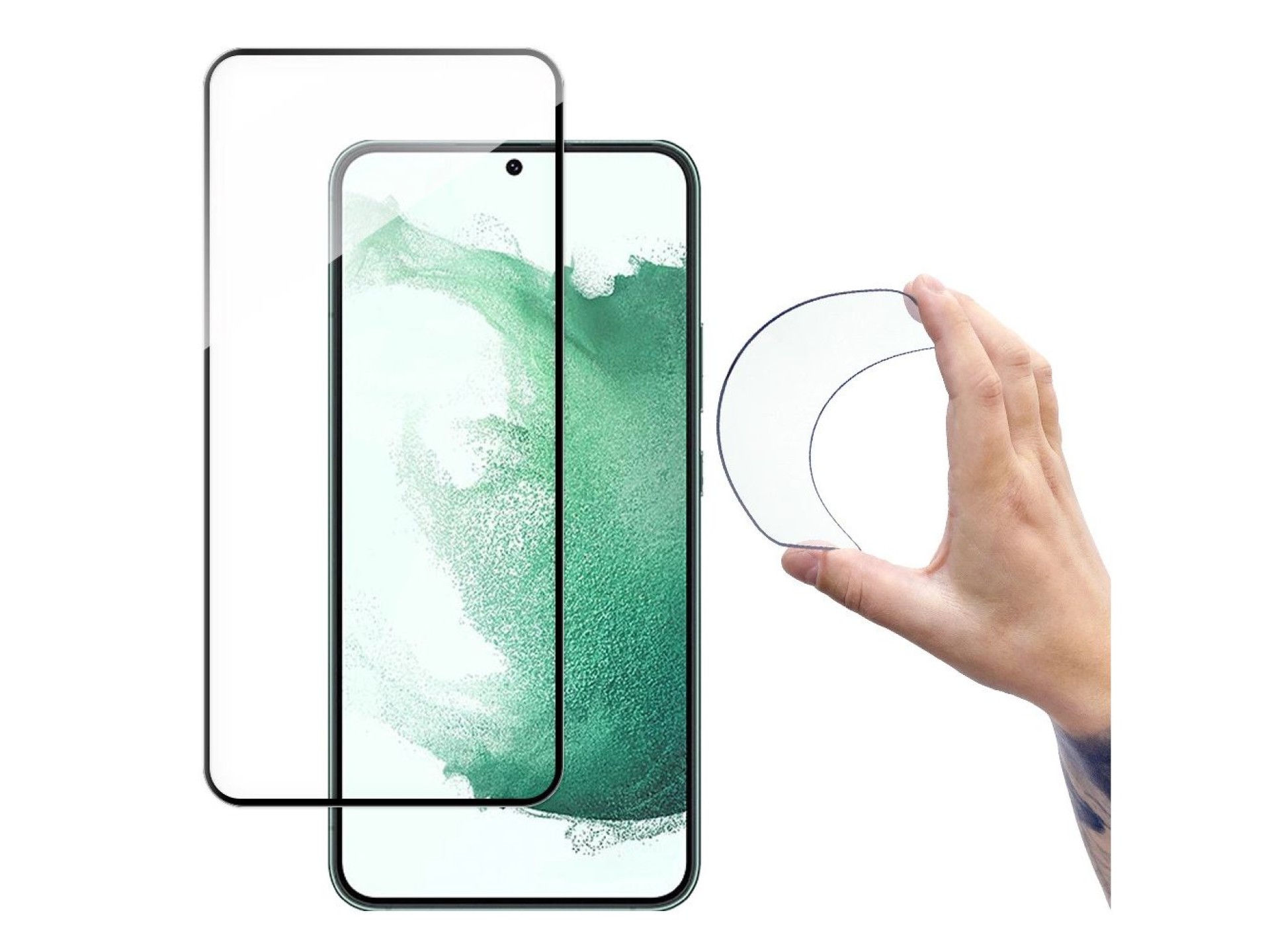 Protector de pantalla de vidrio templado Wozinsky Full Cover Flexi Nano con marco para Samsung Galax