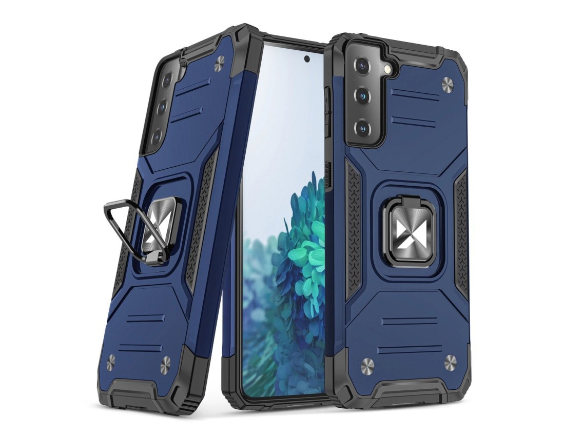 Capa protetora h�brida resistente Wozinsky Ring Armor com suporte magn�tico para Samsung Galaxy S22+
