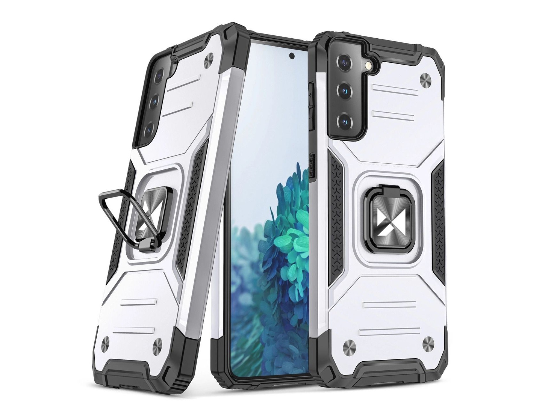 Funda protectora híbrida resistente Wozinsky Ring Armor con soporte magnético para Samsung Galaxy S2