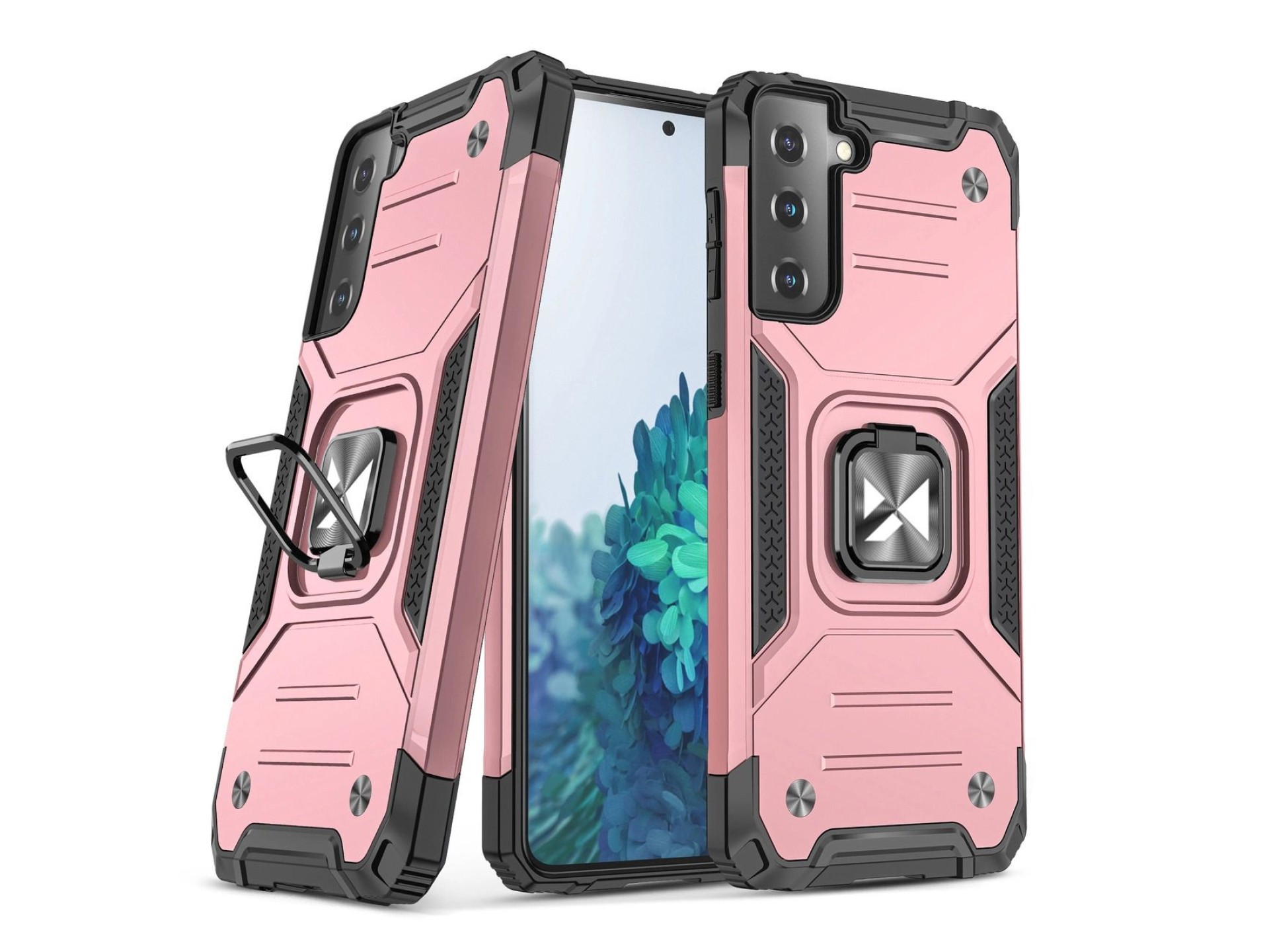 Capa protetora híbrida resistente Wozinsky Ring Armor com suporte magnético para Samsung Galaxy S22