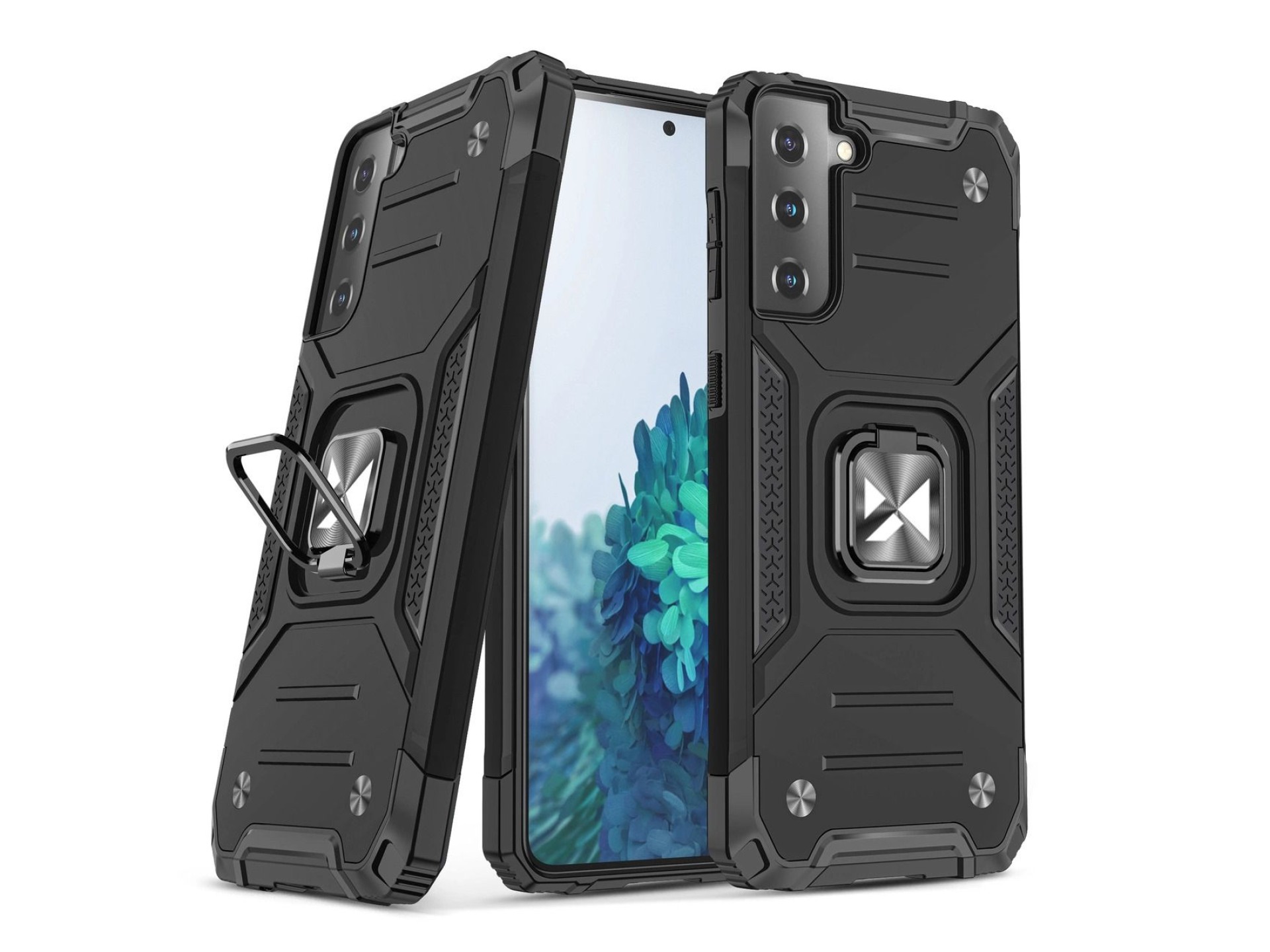 Funda protectora híbrida resistente Wozinsky Ring Armor con soporte magnético para Samsung Galaxy S2