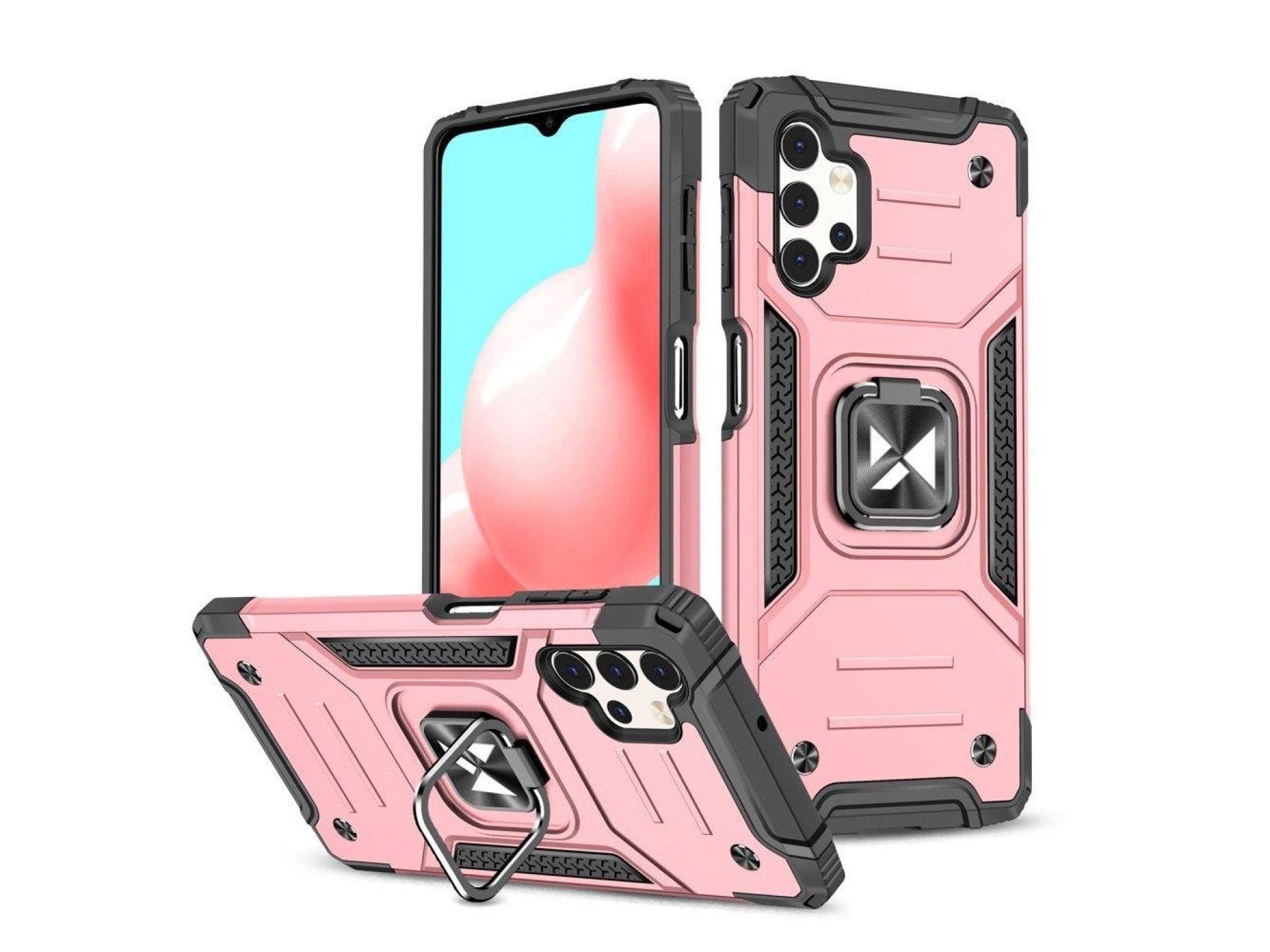Capa protetora híbrida Wozinsky Ring Armor com suporte magnético para Samsung Galaxy A73 dourada