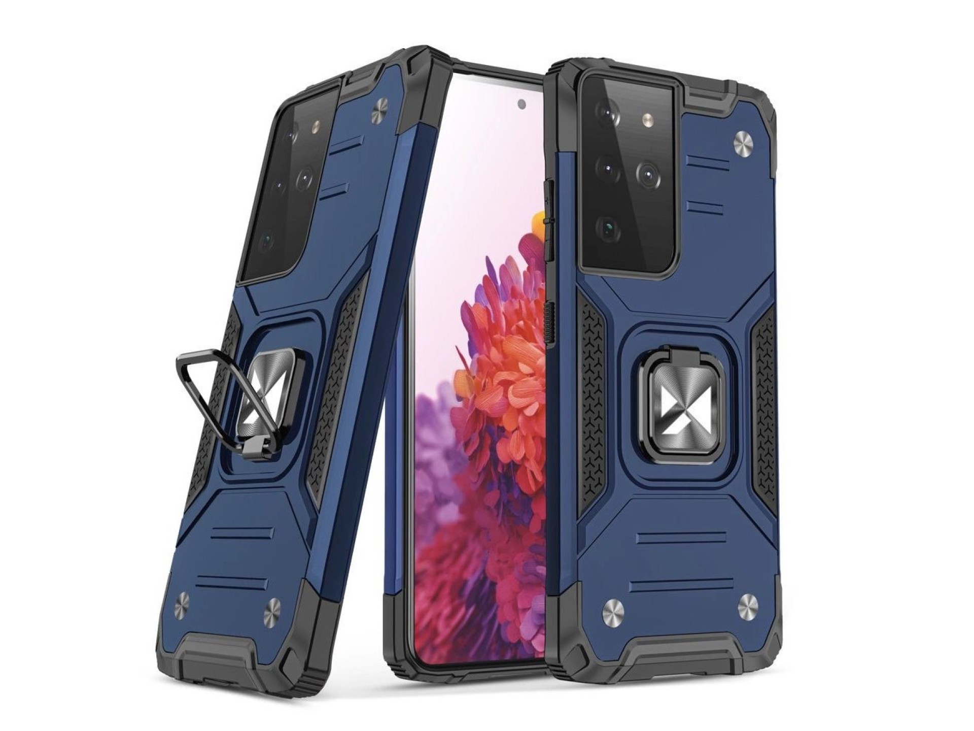 Funda protectora híbrida resistente Wozinsky Ring Armor con soporte magnético para Samsung Galaxy S2