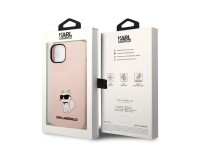 Funda rígida rosa/rosa de silicona Choupette para iPhone 14 Plus de Karl Lagerfeld KLHCP14MSNCHBCP ( Funda rígida rosa/rosa de silicona Choupette para iPhone 14 Plus de Karl Lagerfeld KLHCP14MSNCHBCP (