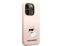 Karl Lagerfeld KLHCP14LSNCHBCP Capa rígida rosa/silicone rosa Choupette para iPhone 14 Pro 6.1" Karl Lagerfeld KLHCP14LSNCHBCP Capa rígida rosa/silicone rosa Choupette para iPhone 14 Pro 6.1"