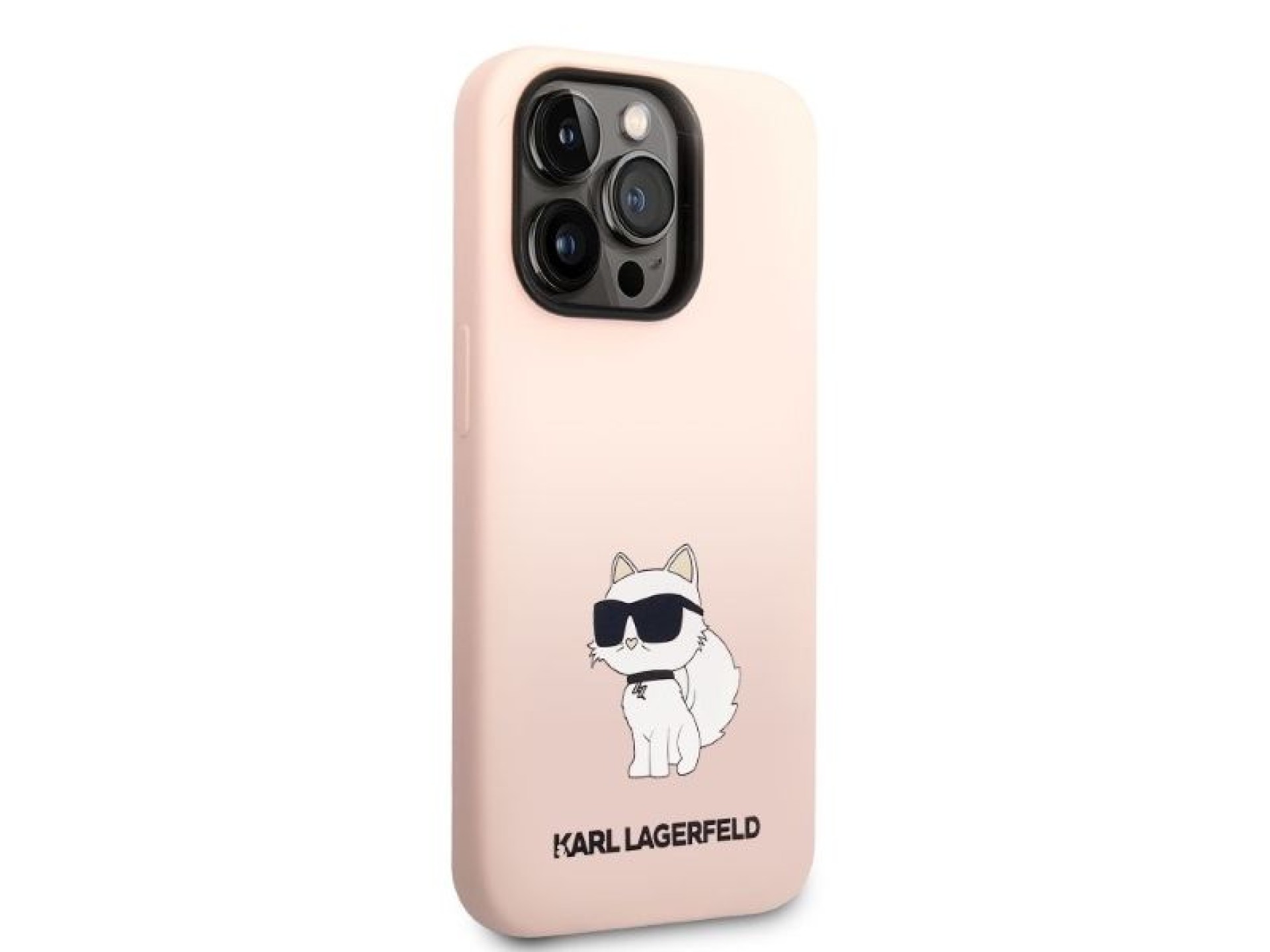 Funda de silicona Karl Lagerfeld Choupette para iPhone 14 Pro Max - rosa